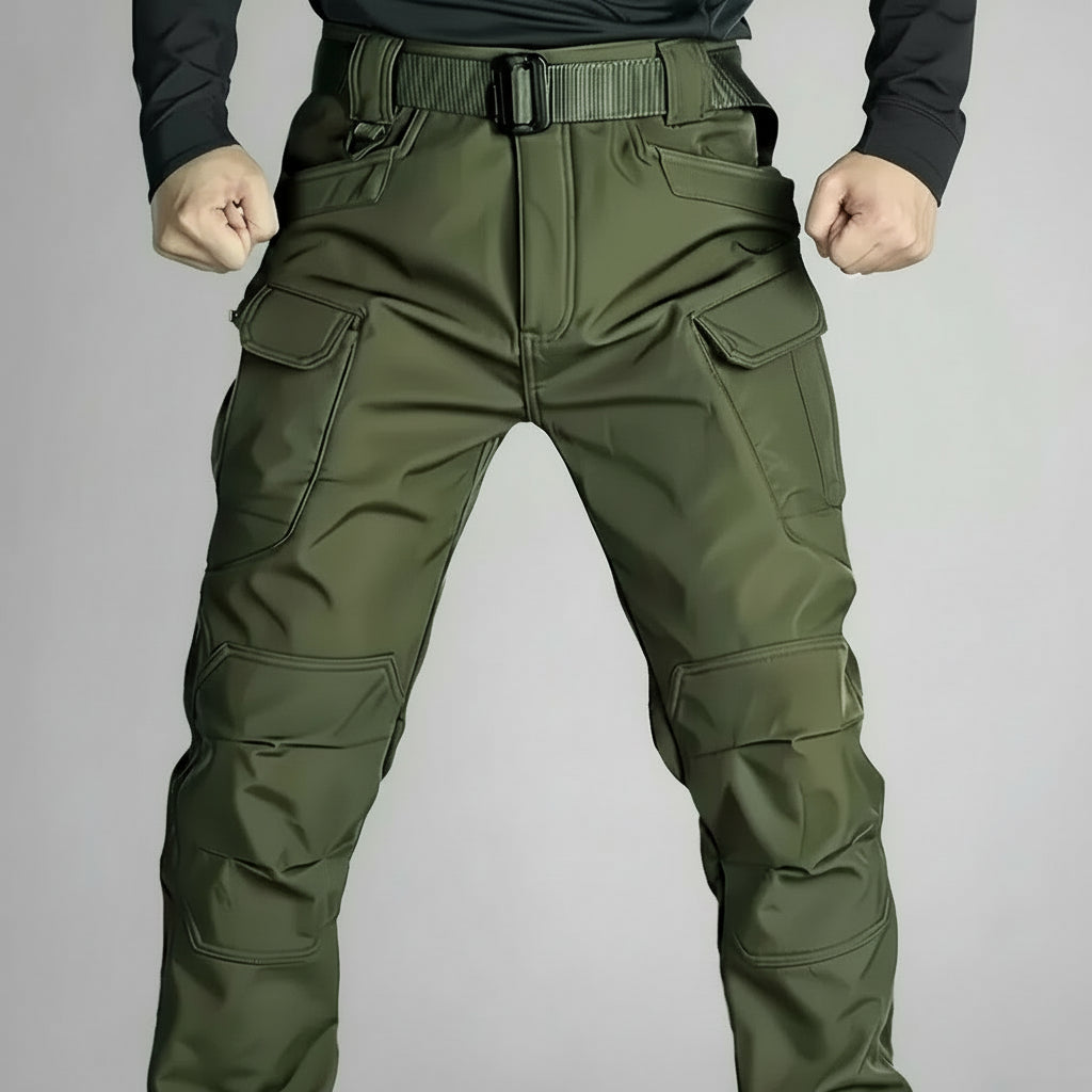 Calças de Homem para Ar Livre Inverno Forro Polar Resistente ao Vento