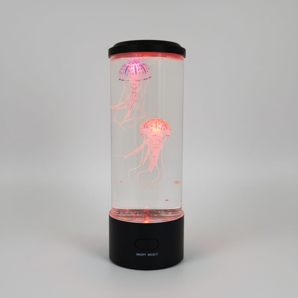 SerenitySphere - Aquário e Lâmpada de Lava de Medusas | Luz Ambiente Relaxante | 7 Cores LED