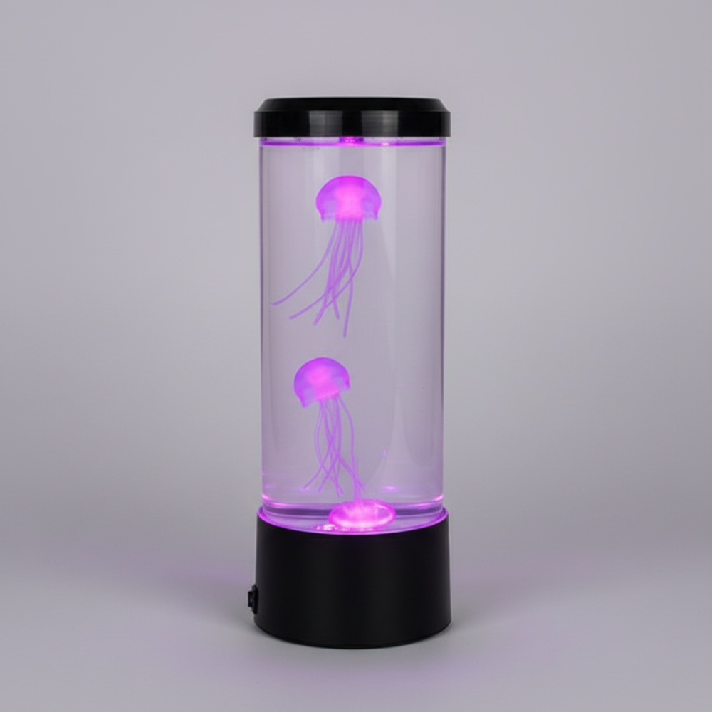 SerenitySphere - Aquário e Lâmpada de Lava de Medusas | Luz Ambiente Relaxante | 7 Cores LED