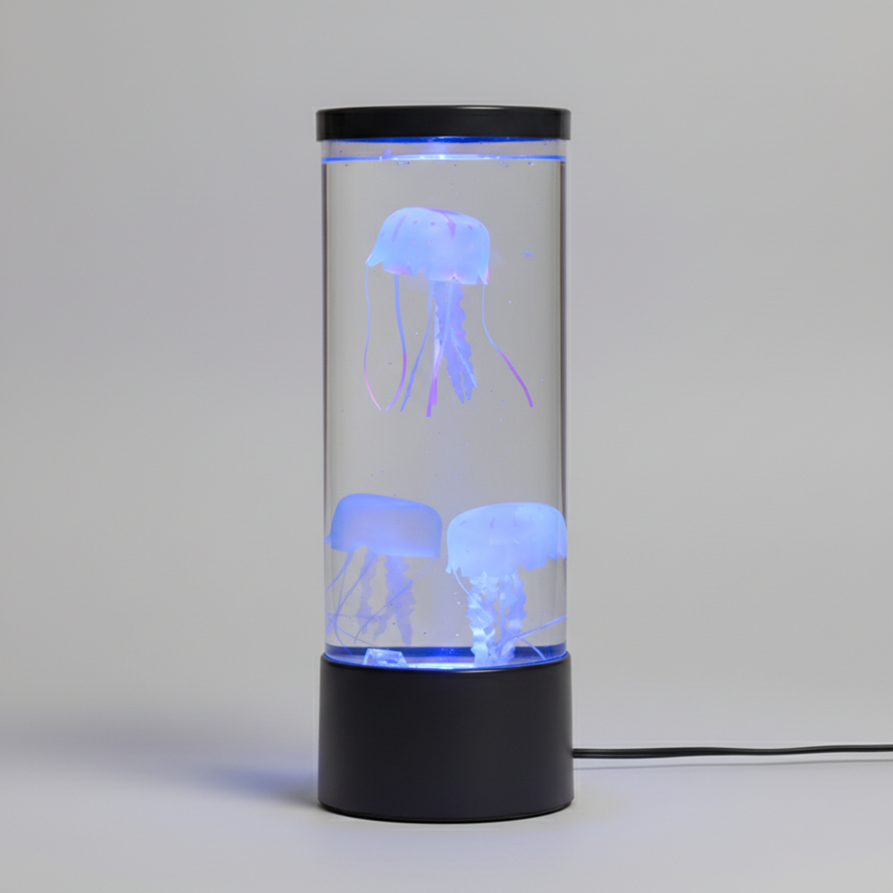 SerenitySphere - Aquário e Lâmpada de Lava de Medusas | Luz Ambiente Relaxante | 7 Cores LED
