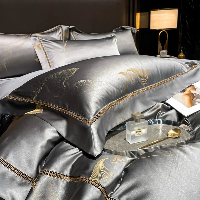 Set Copripiumino Golden Mist - Cotone Egiziano