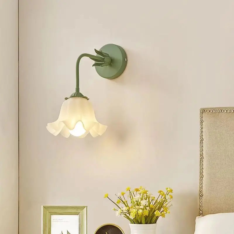 FrenchBloom - Wandlamp Slaapkamer Met Bloem Design