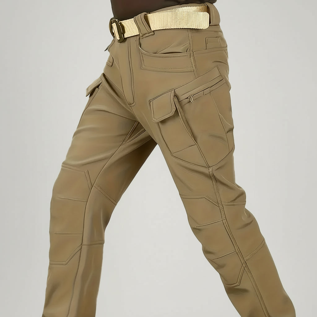 Calças de Homem para Ar Livre Inverno Forro Polar Resistente ao Vento