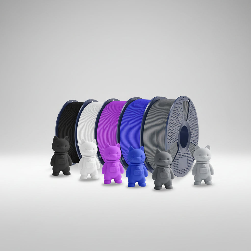 PLA Matte 3D Filament FDM Printers Colorful Environmentally Friendly Materials