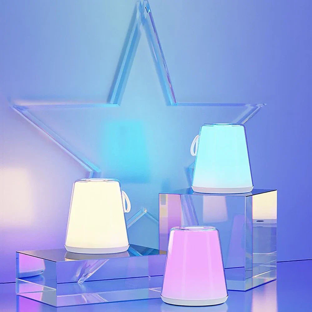 GlowTouch - Lampada da tavolo RGB impermeabile, lampada LED portatile