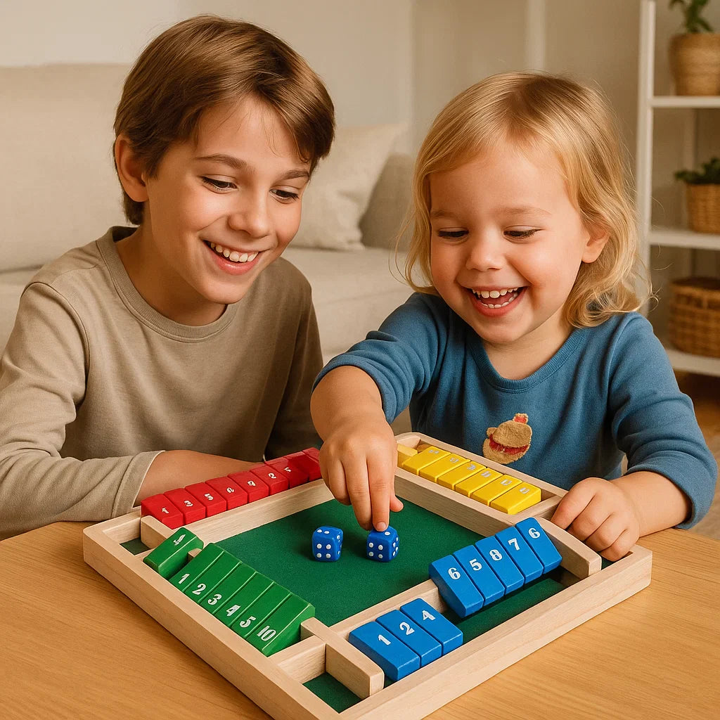 Board Game Close The Box Wooden Family Game Dice