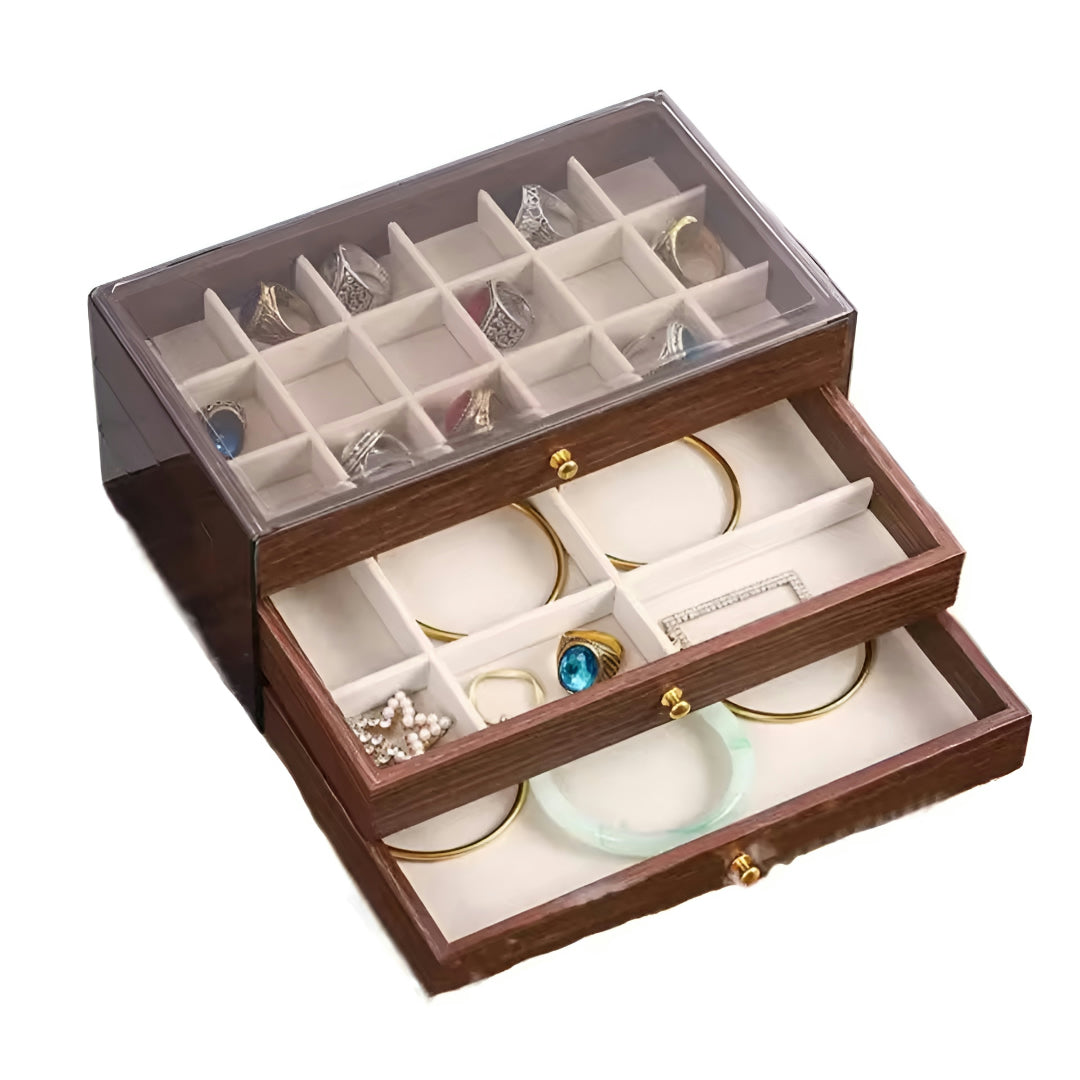 Mother's Day Jewelry Box Wooden Organizer Drawers