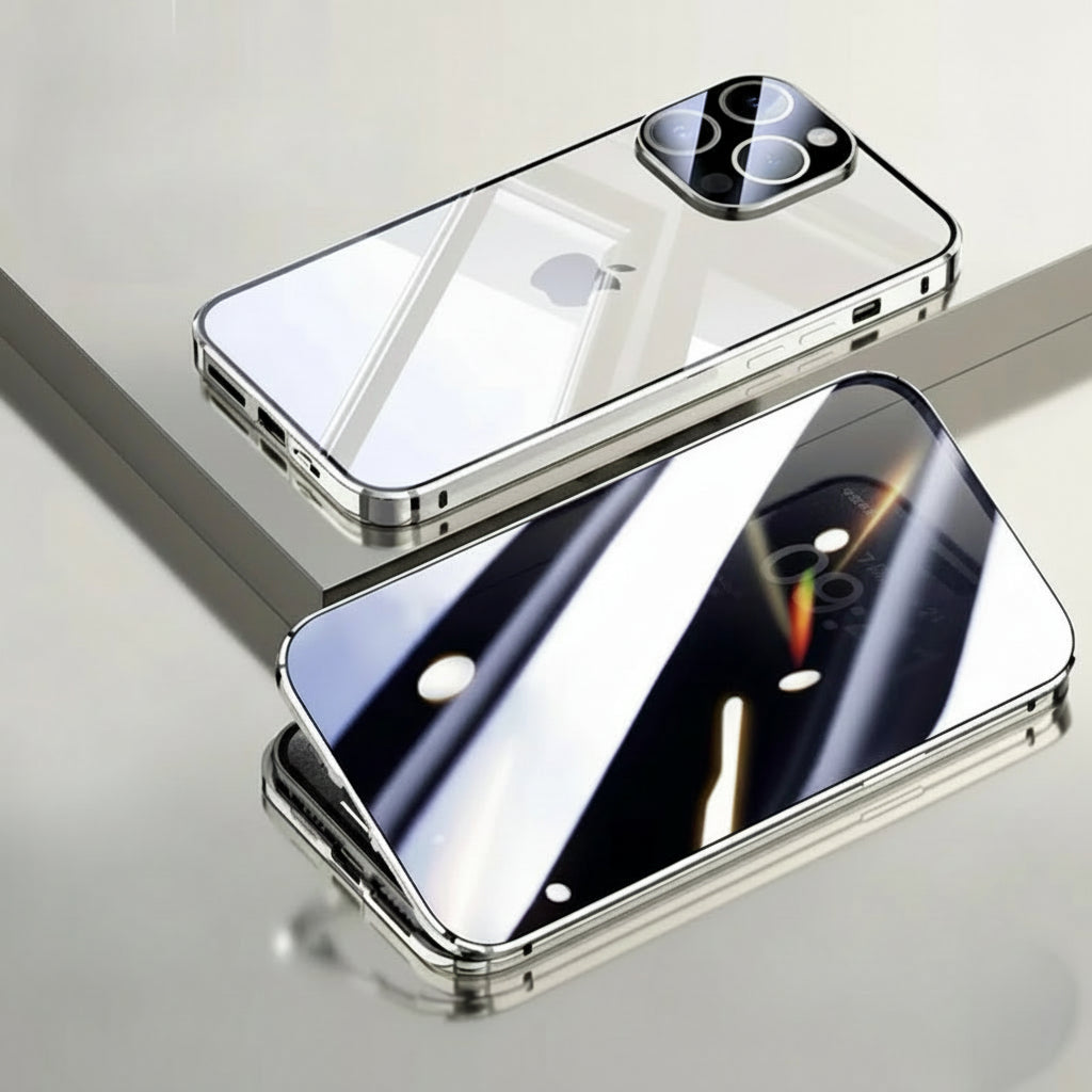 Phone Case Tempered Glass Magnetic Privacy Protection 360 Degrees