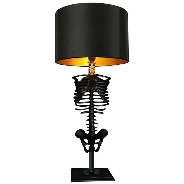 Lampada da tavolo scheletro fatta a mano