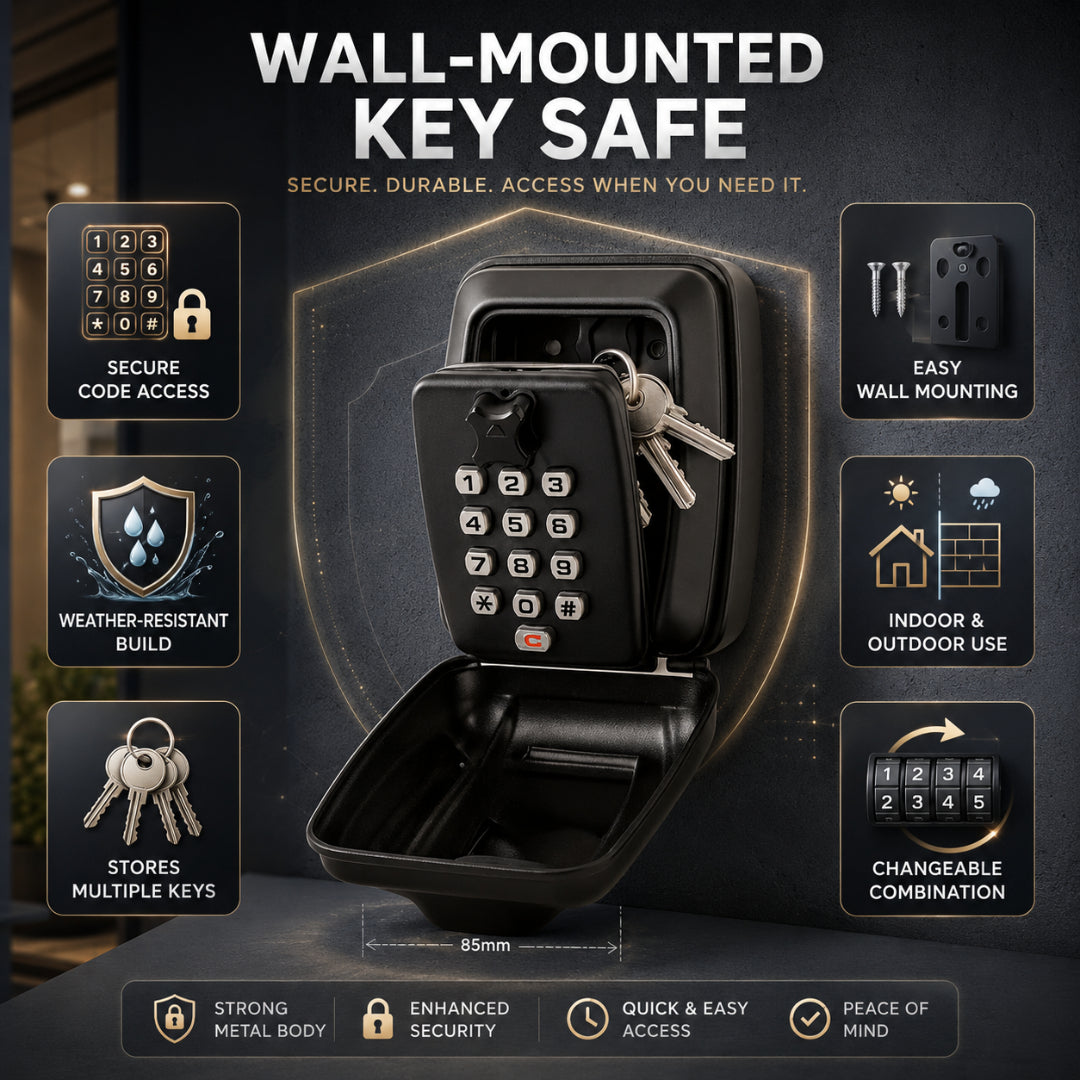 Key Safe Small Key Safe Combination Lock Wall Mount Key Storage Box