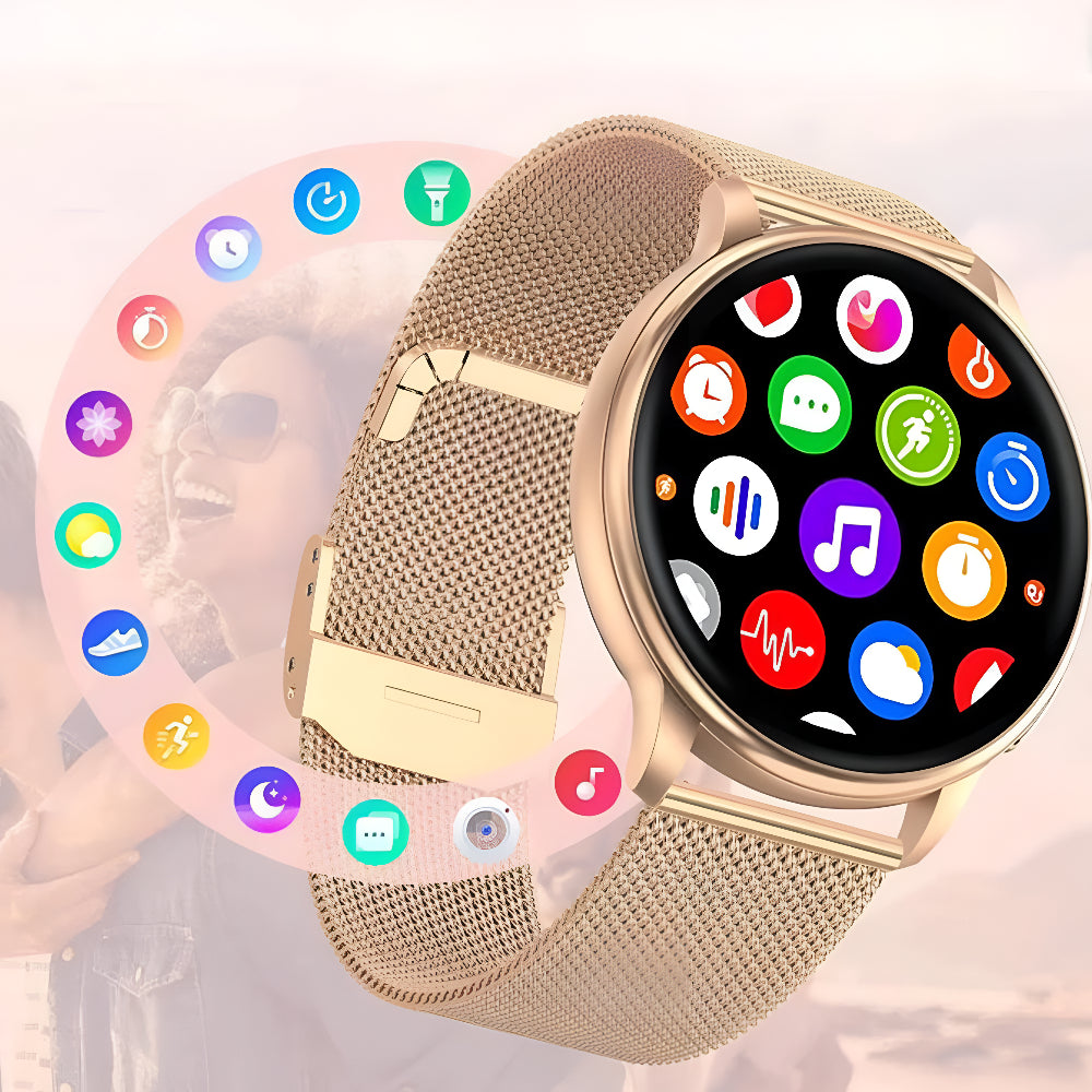 Smartwatch fitness con notifiche, Bluetooth, chiamate, impermeabile