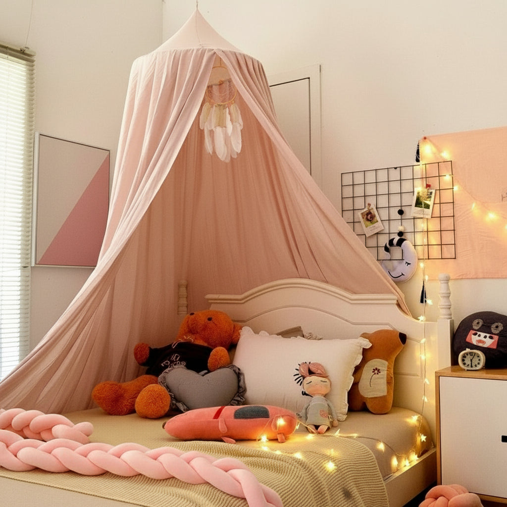 Soft Bed Canopy for Kids Room Dreamy Hanging Decor Lightweight Fabric 0