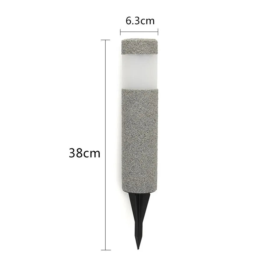 StoneBeam – LED Solar Stone Column Lamp for Garden – Weatherproof & Energy-Efficient Outdoor Lighting