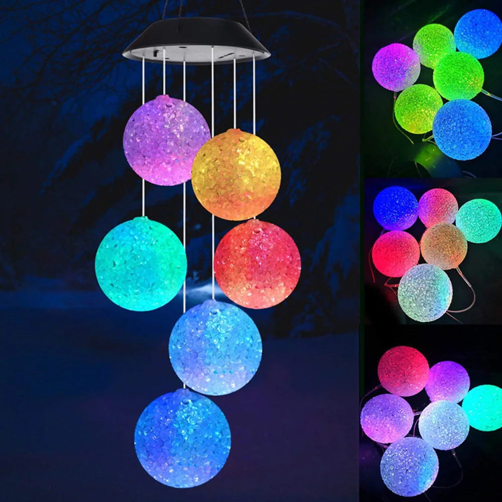 LumiSphere - Lámparas Colgantes Solares Coloridas – Bolas Solares LED para Jardín y Terraza, Iluminación Decorativa Exterior