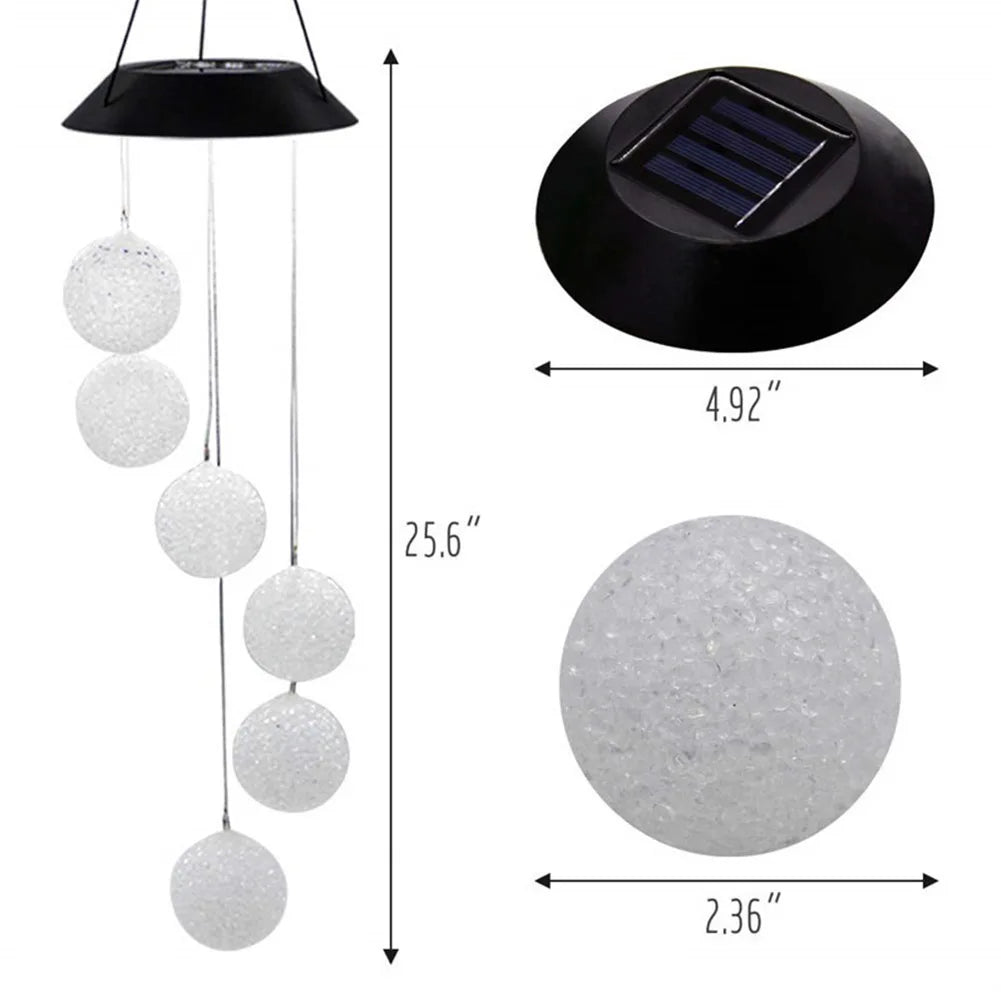 LumiSphere - Colorful Solar Hanging Lamps – LED Sun Balls for Garden and Terrace, Decorative Outdoor Lighting