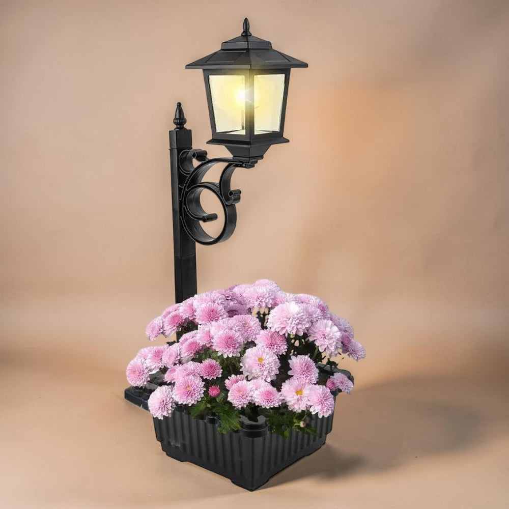 Lâmpada Solar de Jardim Lâmpada Exterior Vaso de Flores Lâmpada de Parede Iluminação de Jardim