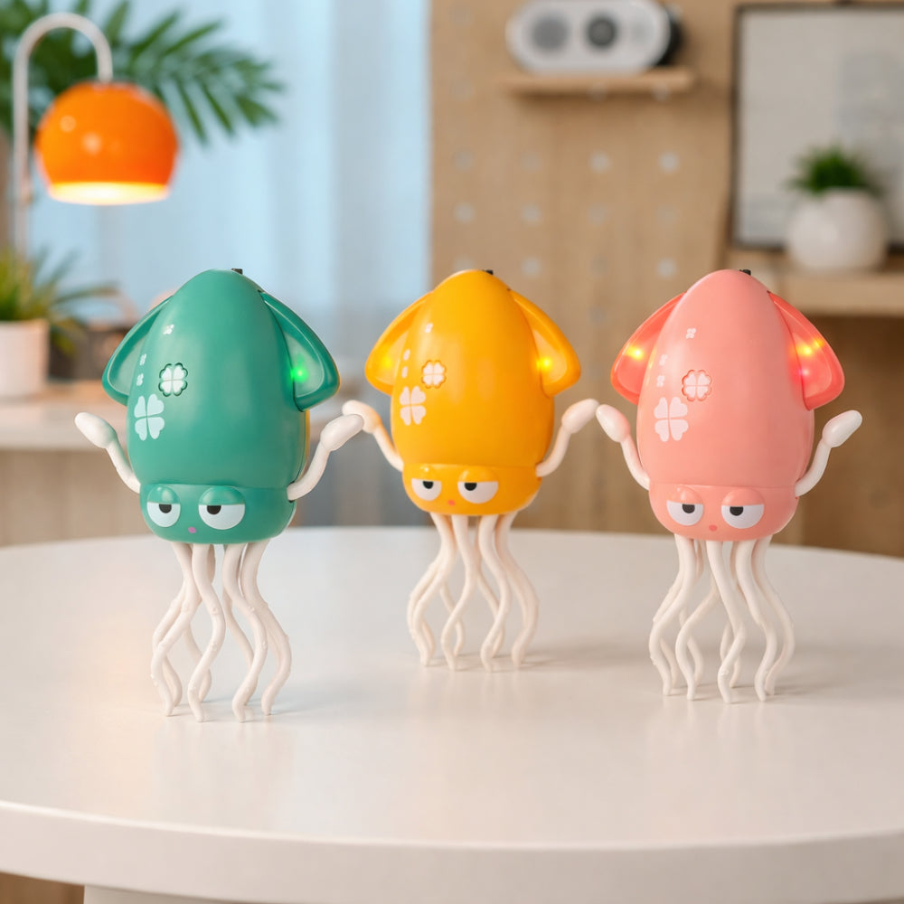 Interactive Baby Toy Music Octopus Glowing Crawling
