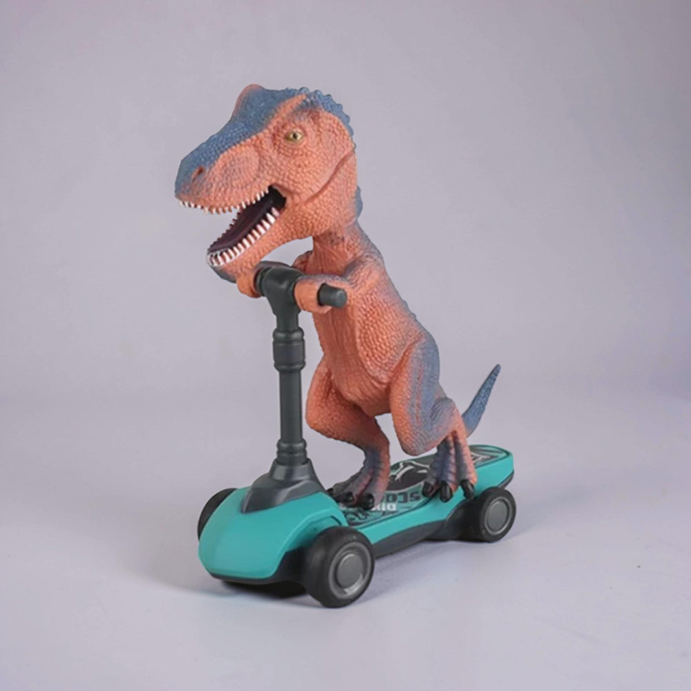 Set Scooter Dinosauro Giocattolo a Ritorno con Auto da Corsa