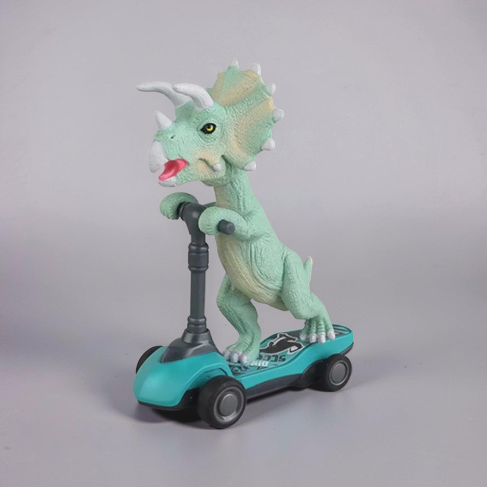 Set Scooter Dinosauro Giocattolo a Ritorno con Auto da Corsa
