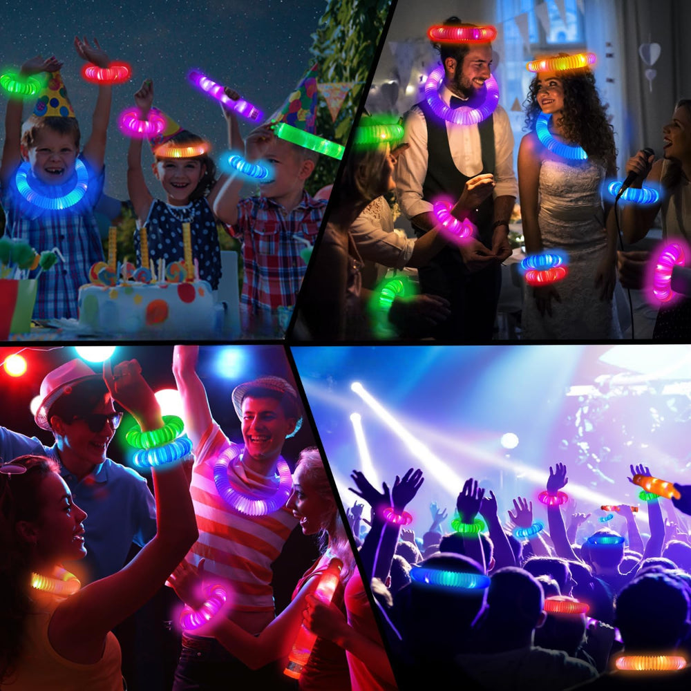 Glow Sticks LED Light Tubes Flexible Party Toy Set