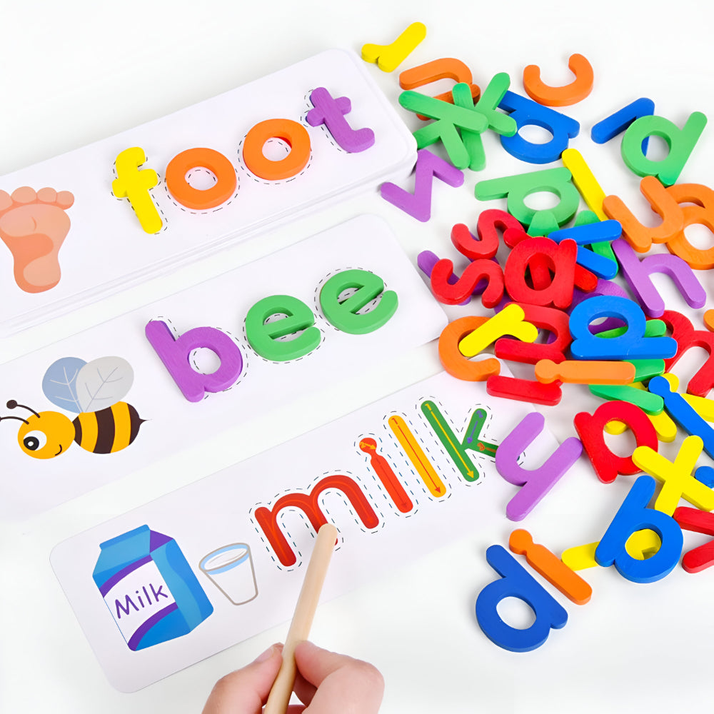 Speelgoed Kinderen Educatief Letterspel Hout