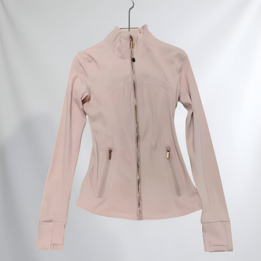 Giacca Sportiva Donna Fitness Zip Aderente