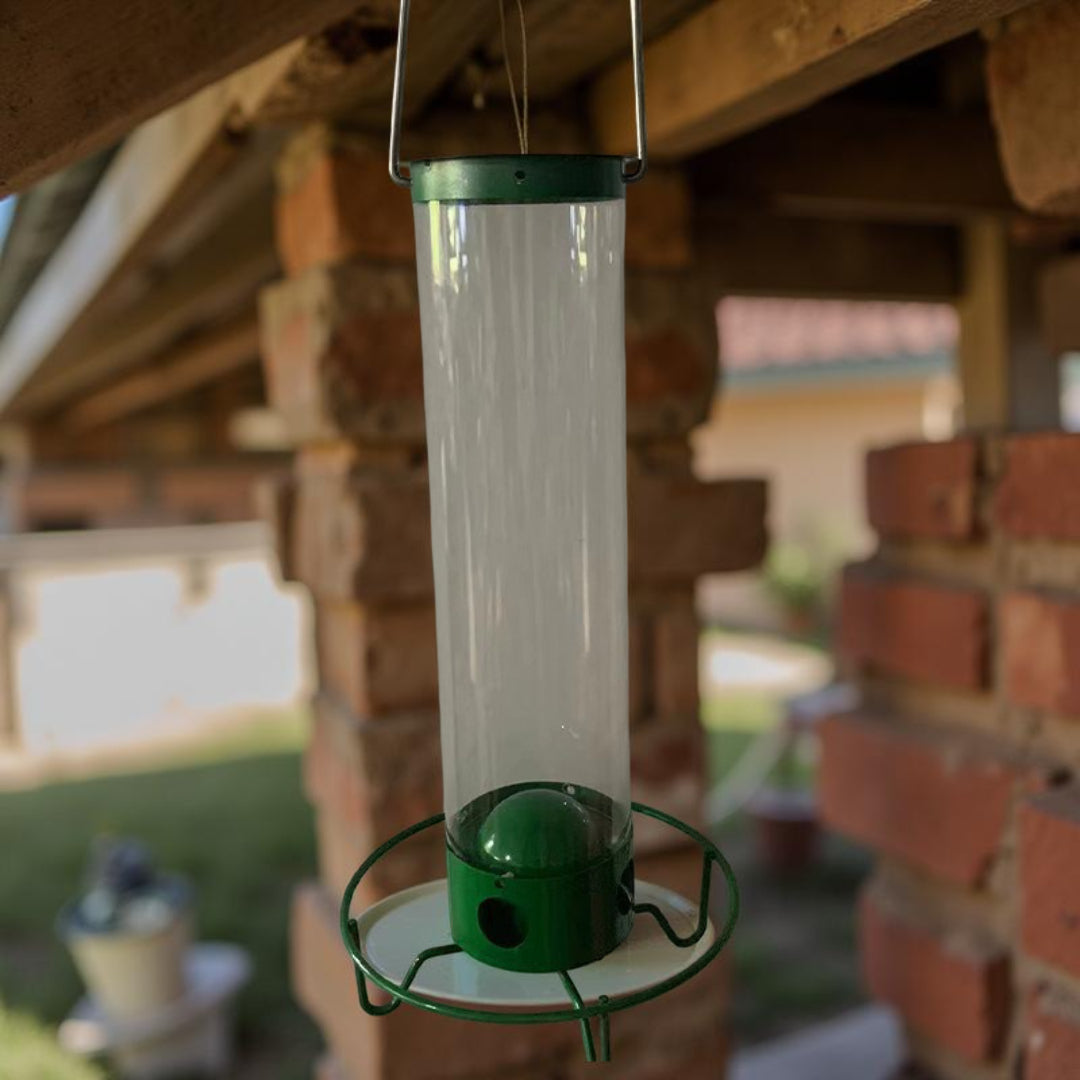 Bird Feeder Metal Hanging Squirrel Proof Seed Dispenser Outdoor
