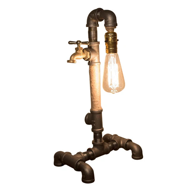SteamLume - Steampunk Table Lamp with Industrial Vintage Design – Retro Decorative Lighting