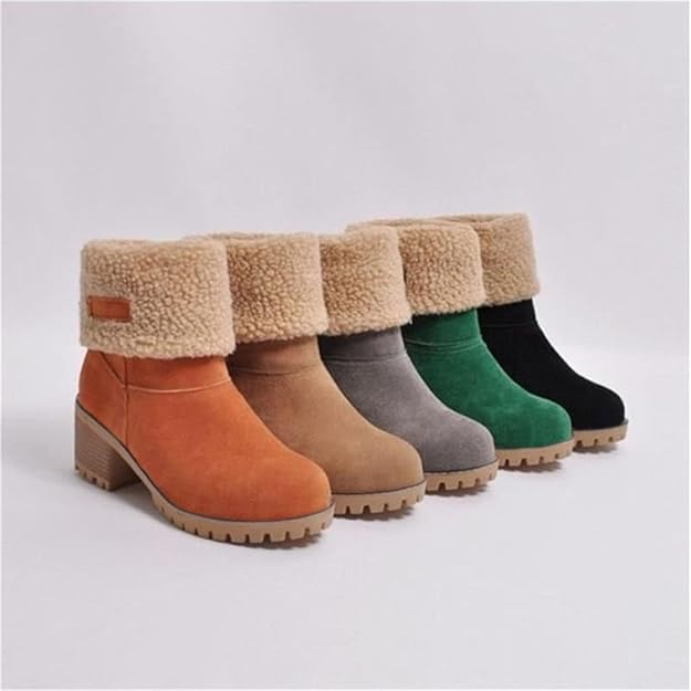 Stivali invernali da donna con tacco chunky comodo casual