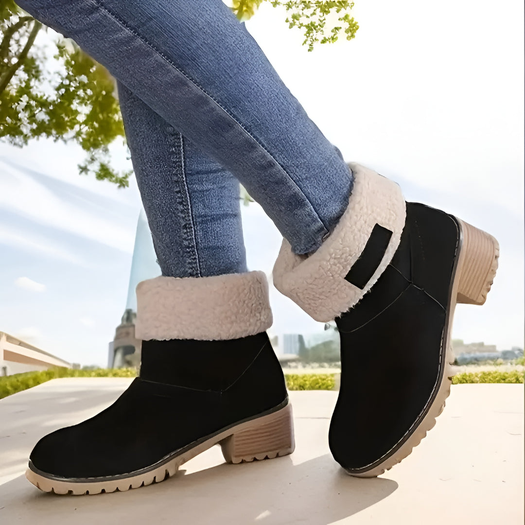 Stivali invernali da donna con tacco chunky comodo casual