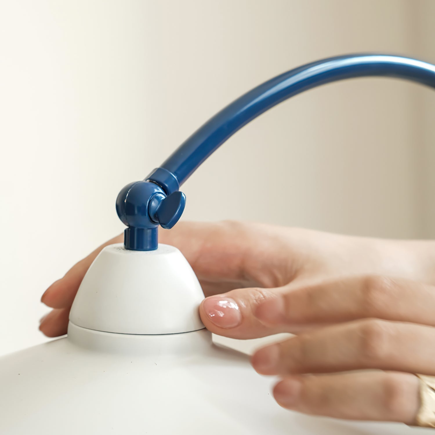 SwanGlow - Blue Design Table Lamp with Elegant Finish
