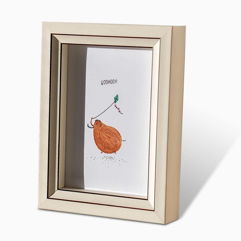 Cornici per foto rettangolari in resina e vetro con decorazione da tavolo e da parete