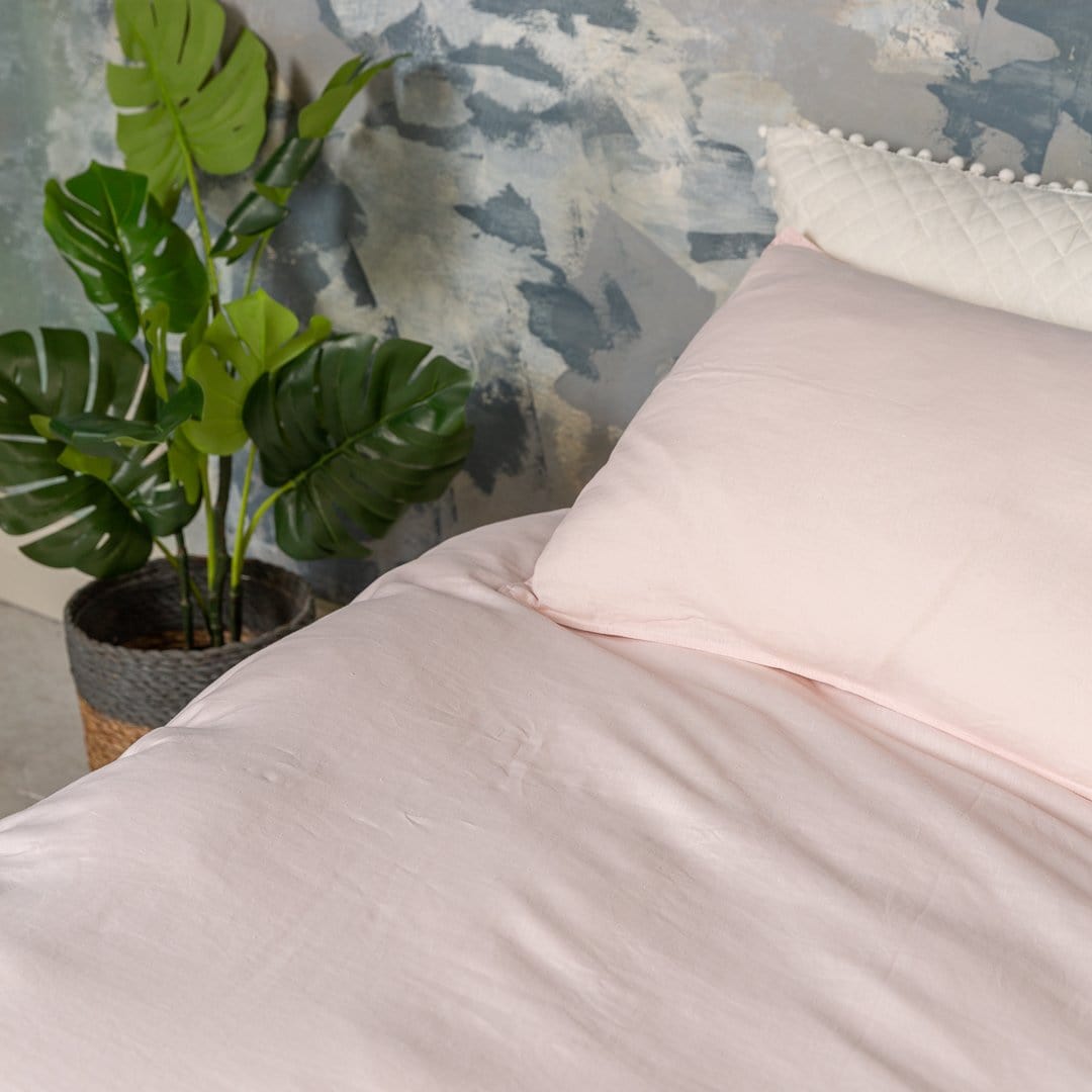 Set Copripiumino in Lino Europeo Blush