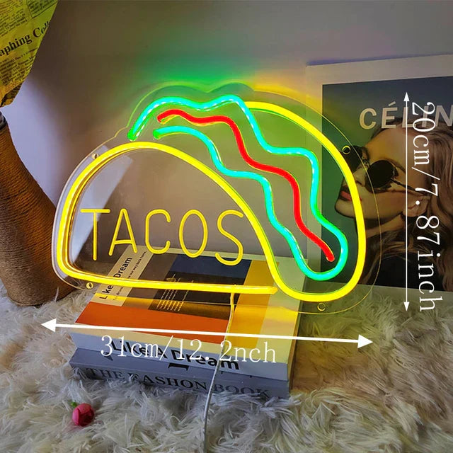 NeonTaco – LED Neon Sign with Tacos Design | Atmospheric Lighting