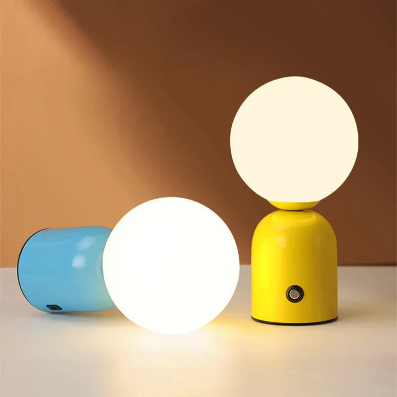 GlowLuxe - Rechargeable LED Table Lantern, Wireless and Dimmable