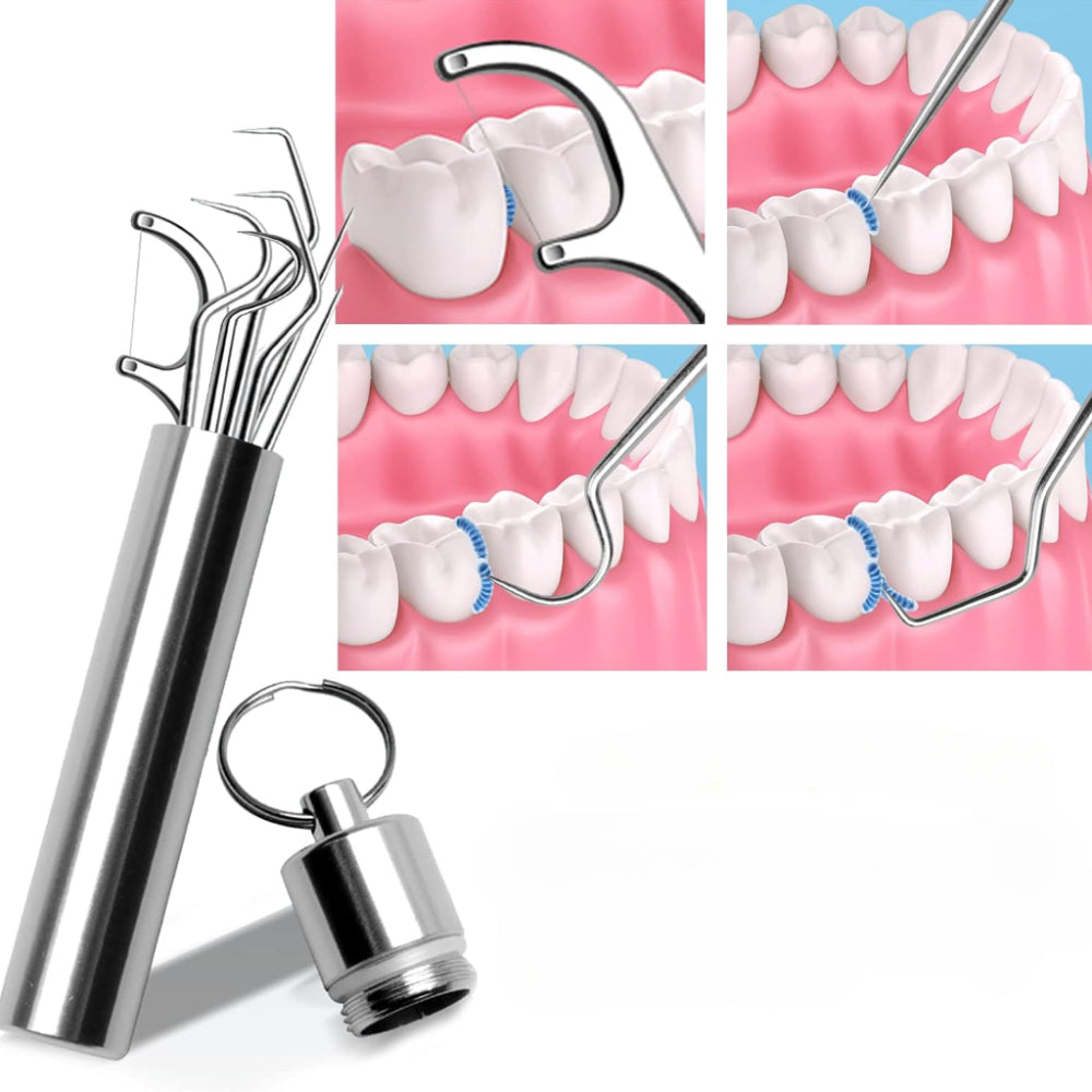 Stuzzicadenti Riutilizzabile Pulizia Denti Igiene Orale Portatile
