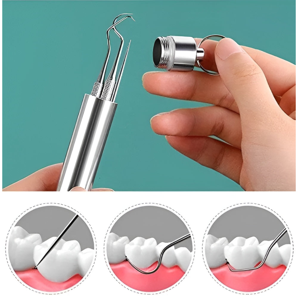 Stuzzicadenti Riutilizzabile Pulizia Denti Igiene Orale Portatile