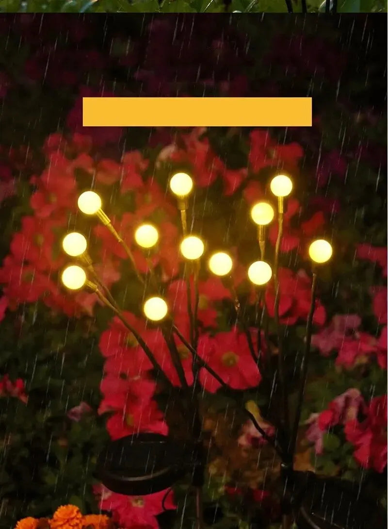 LumiFire - Solar Garden Lamp with Firefly Effect – Triangular LED Outdoor Lighting