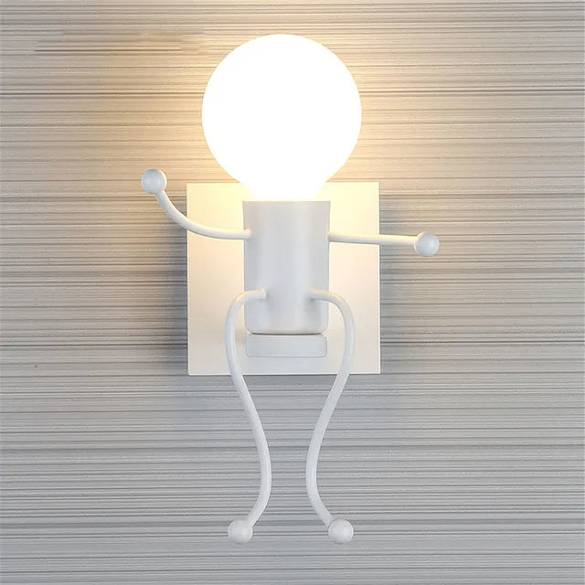RobotGlow - Creative Robot Wall Lamp in Industrial Style
