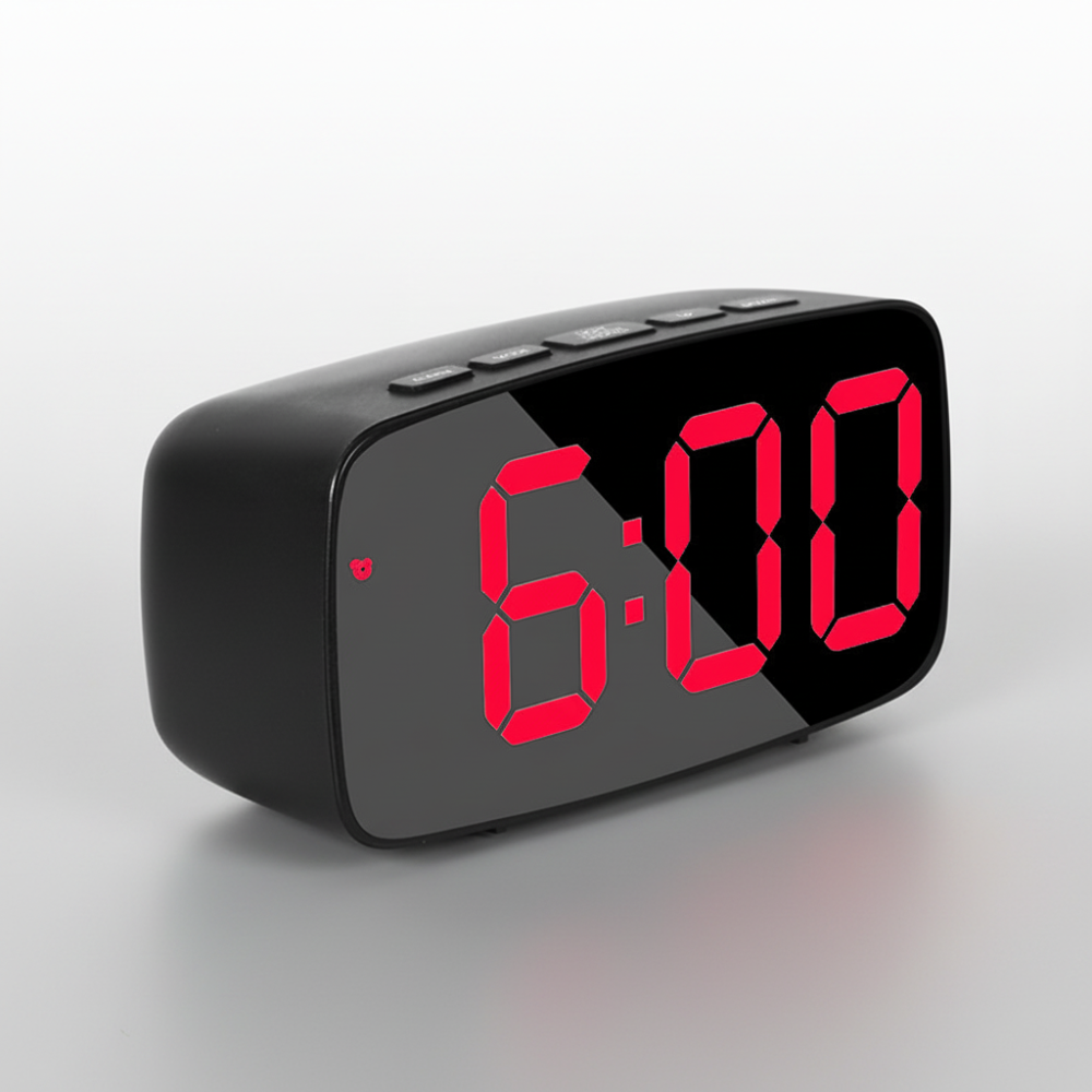 Digital Alarm Clock LED Modern Table Clock Bright Display
