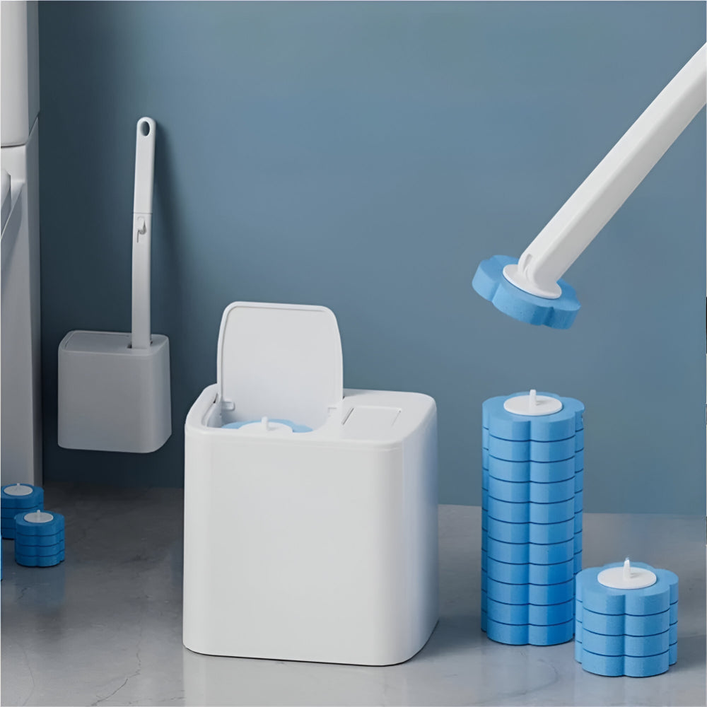 Toilet Brush Disposable Refill System Wall Holder