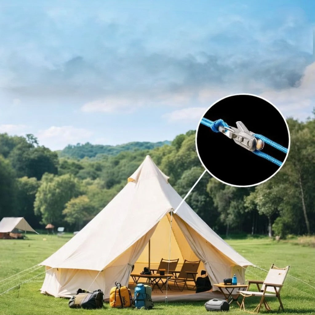 Camping Guyline Tensioner Aluminum Rope Adjuster Set