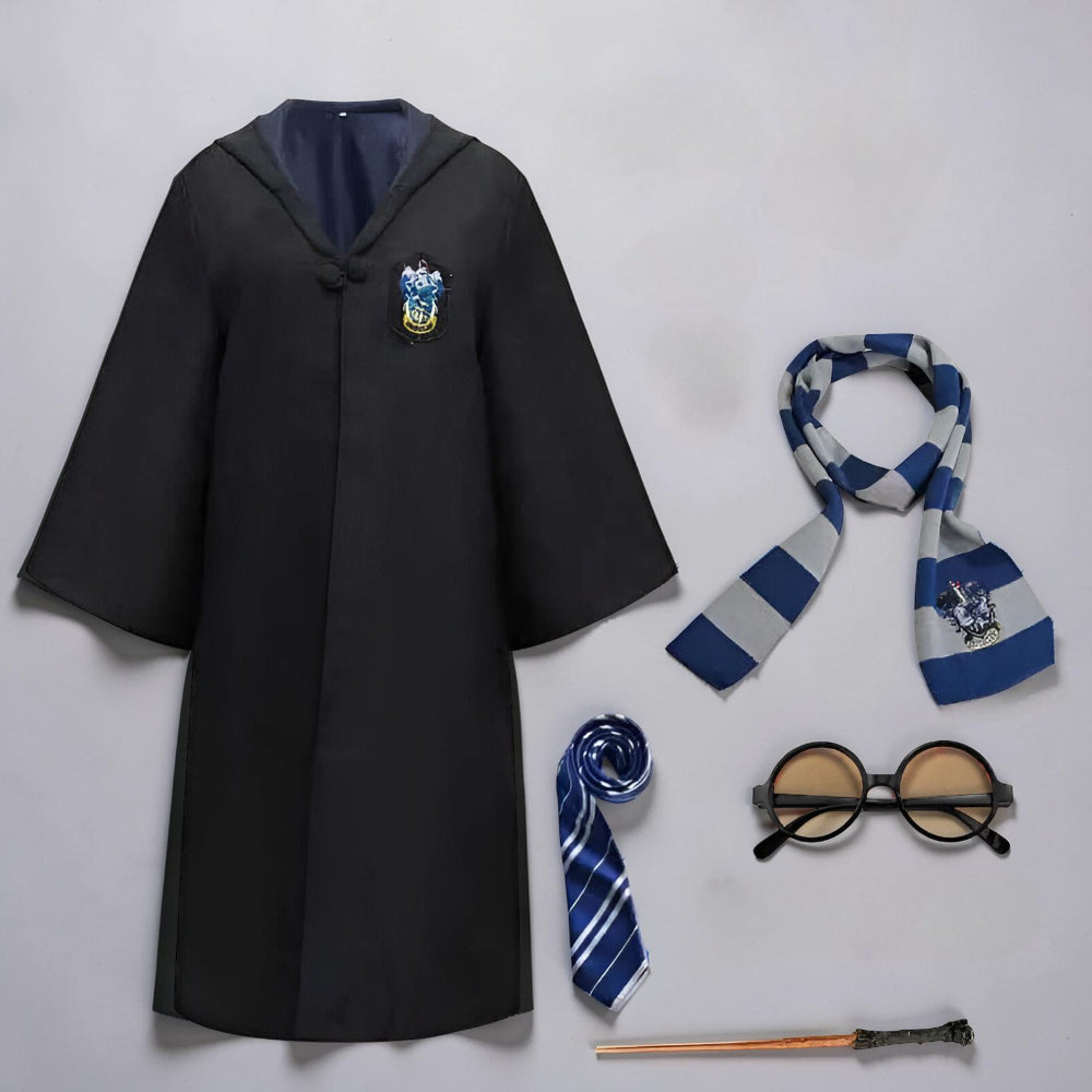 Wizard Costume Children Cloak Cosplay Set Accessories