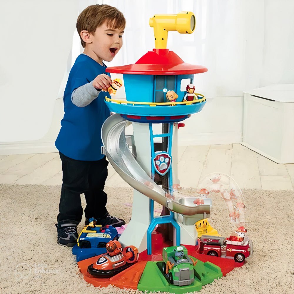 Toy Car Playset Slide Tower Vehicles Children