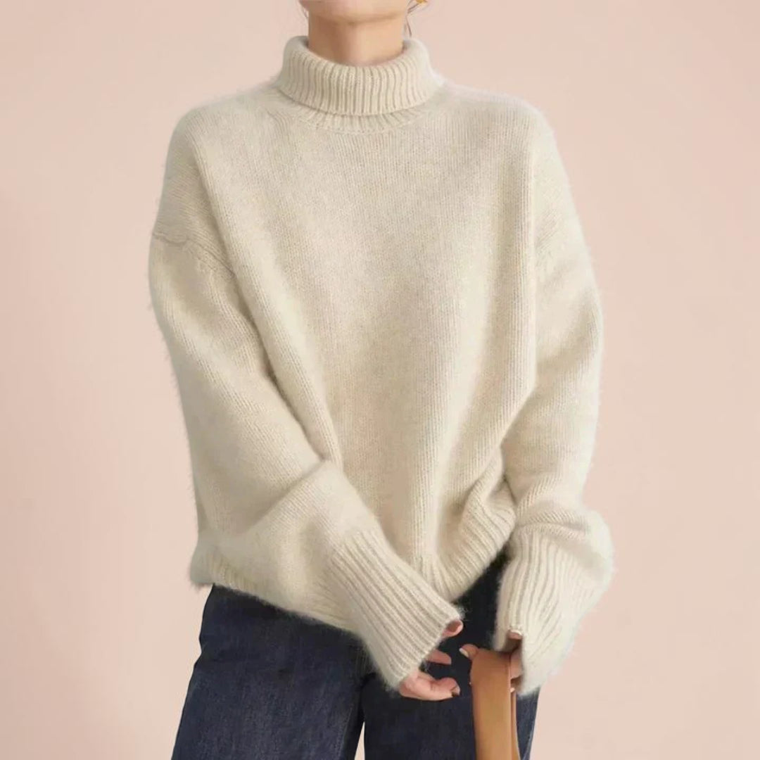 Trui Dames Coltrui Warme Gebreide Pullover Lange Mouw