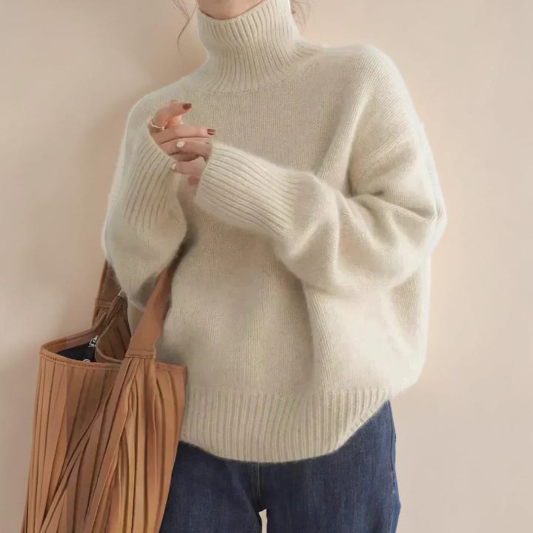 Maglione Donna Dolcevita Caldo Maglione Lavorato a Maglia Manica Lunga