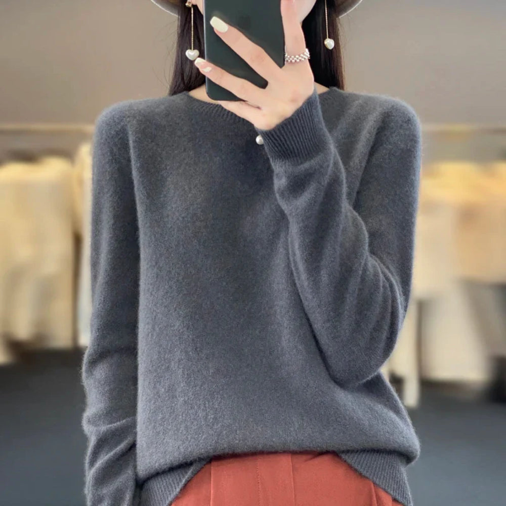 Maglione Donna Caldo Lavorato a Maglia Manica Lunga Casual