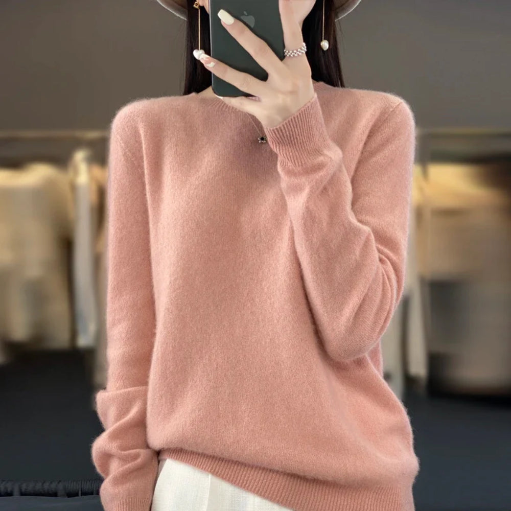 Maglione Donna Caldo Lavorato a Maglia Manica Lunga Casual