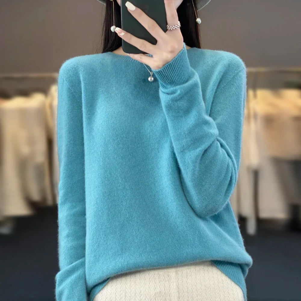 Maglione Donna Caldo Lavorato a Maglia Manica Lunga Casual