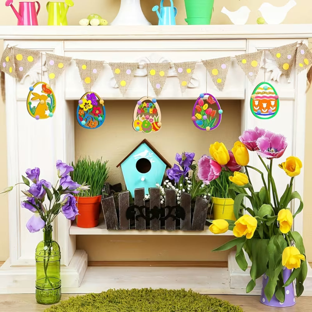Easter Monday Decorations Hanging Egg Craft Set